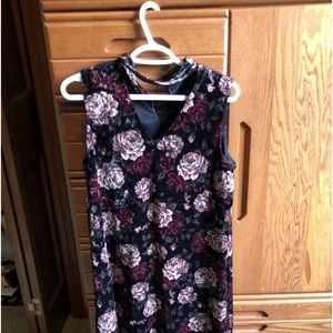 Black flowered dress